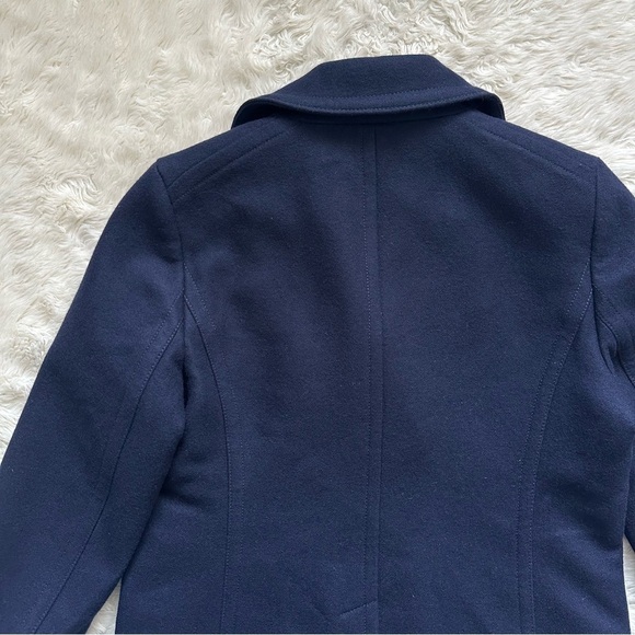 J. Crew Jacket The 2008 Andover Peacoat Italian Wool Gold Buttons Navy 6 - Picture 6 of 13